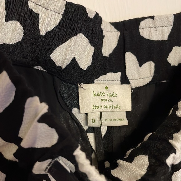 Kate Spade Dancing Hearts pull on drawstring jogger pants XS size 0 - Picture 6 of 8